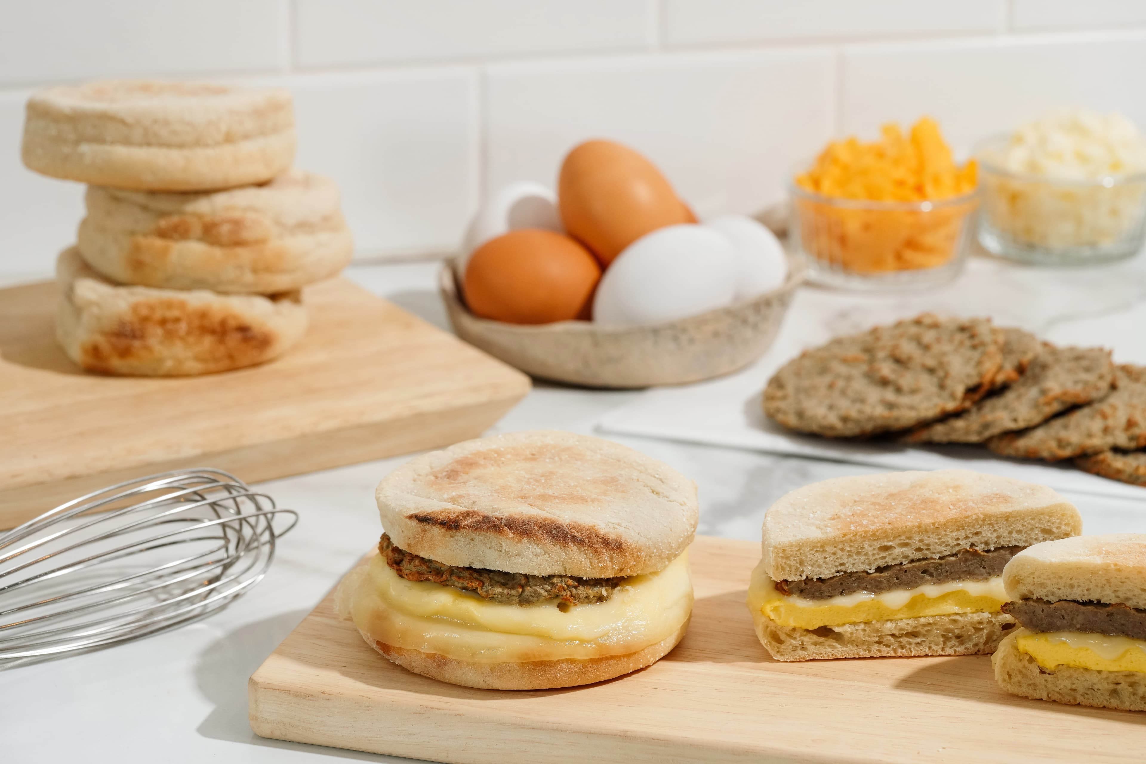 Chicken Sausage Breakfast Sandwich