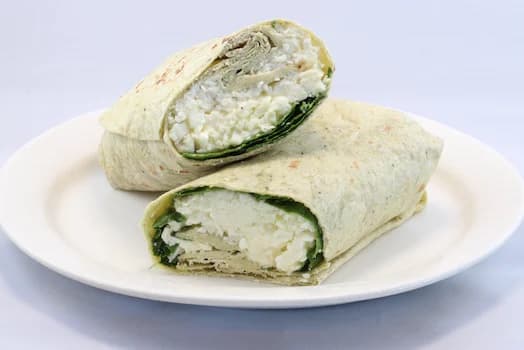 Egg White and Spinach Feta Burrito