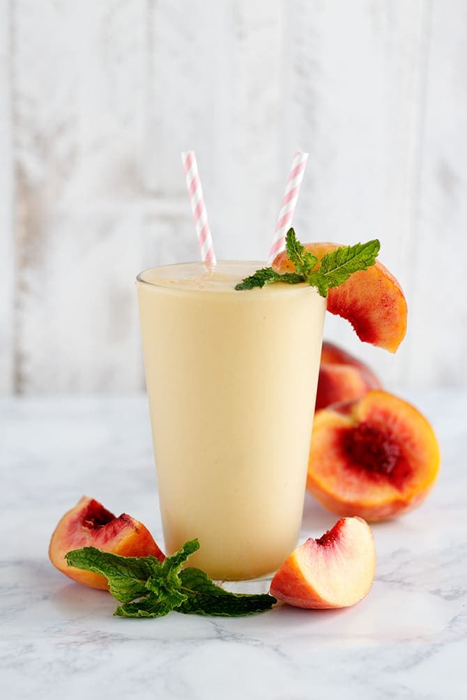 Mango Peach Puree Smoothie